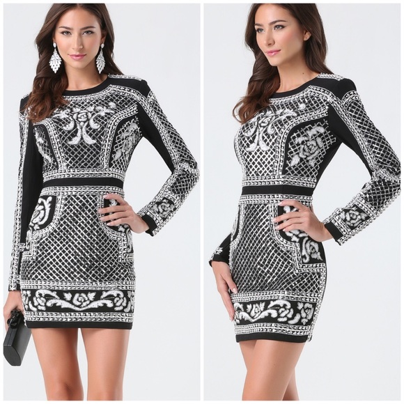 bebe embellished dress